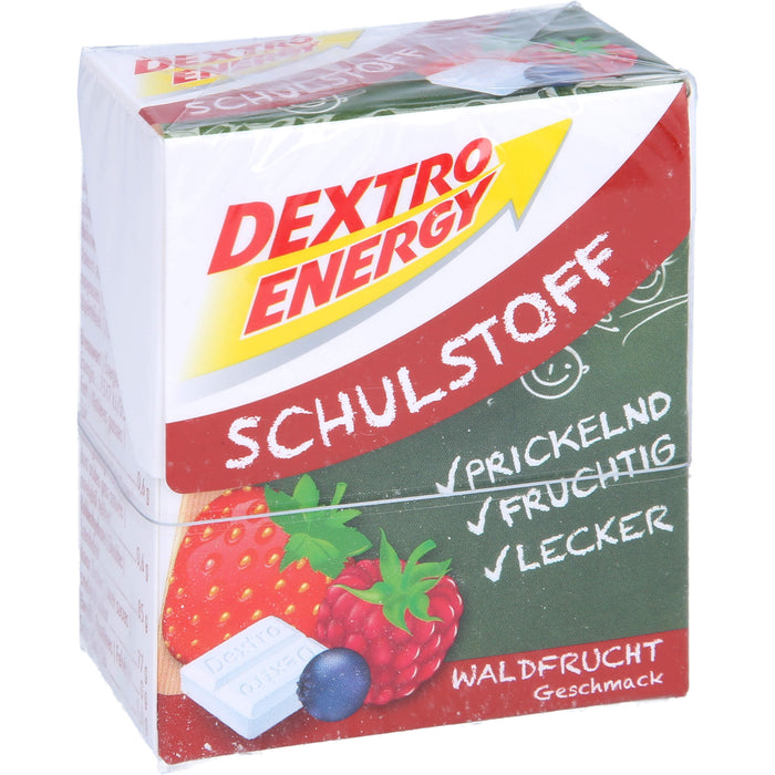 DEXTRO ENERGY Schulstoff Täfelchen mit Waldfruchtgeschmack, 50 g Comprimés