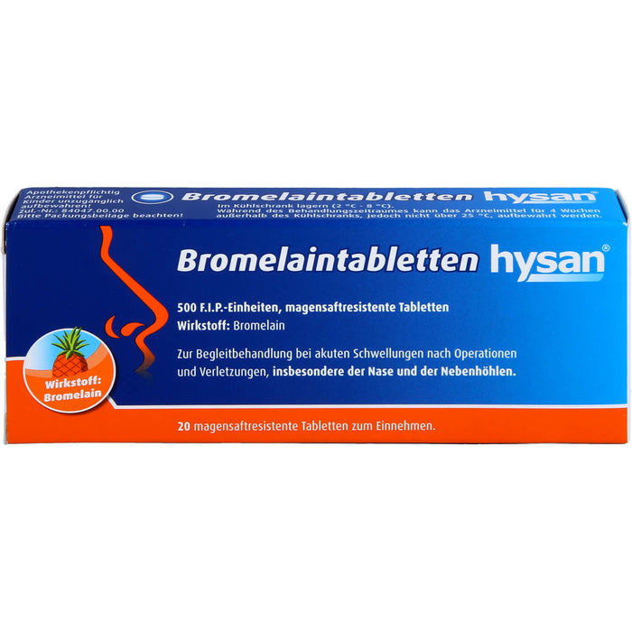 Bromelaintabletten hysan, 20 pc Tablettes