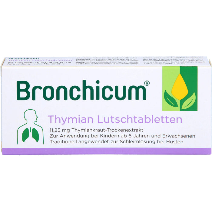 Bronchicum Thymian Lutschtabletten, 20 pc Tablettes