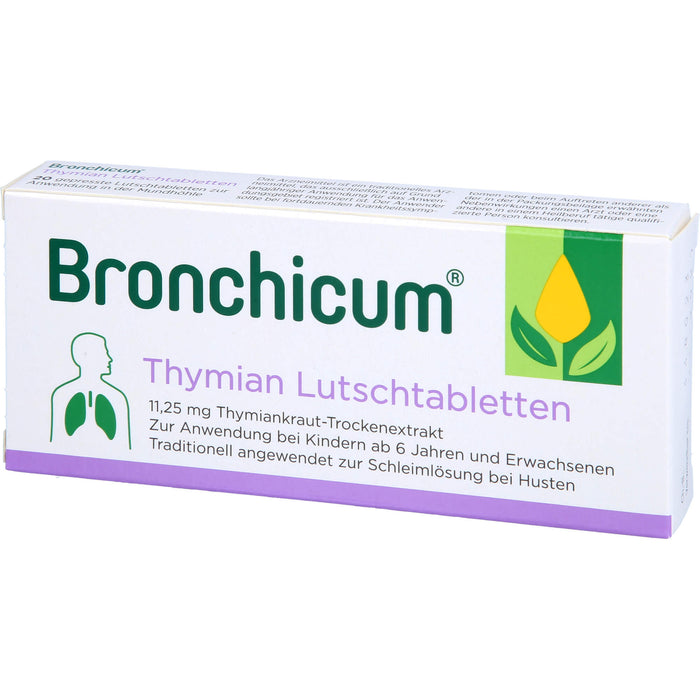 Bronchicum Thymian Lutschtabletten, 20 pc Tablettes