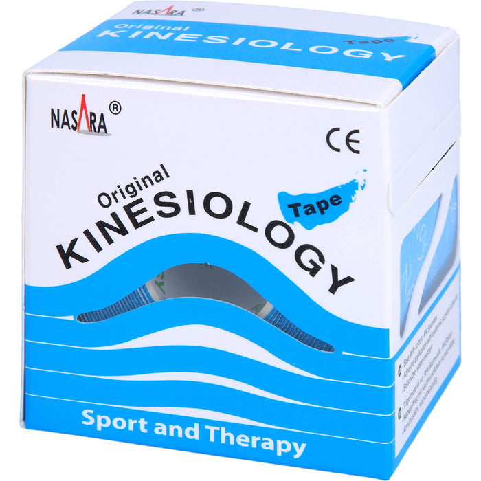 NASARA Kinesiologie Tape Blau 5cmx5m, 1 St PFL