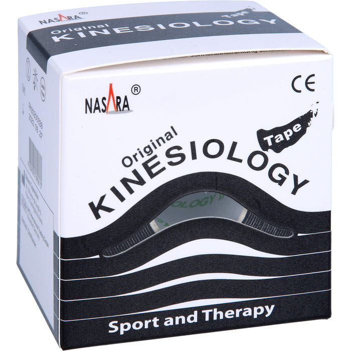 NASARA Kinesiologie Tape Schwarz 5cmx5m, 1 St PFL