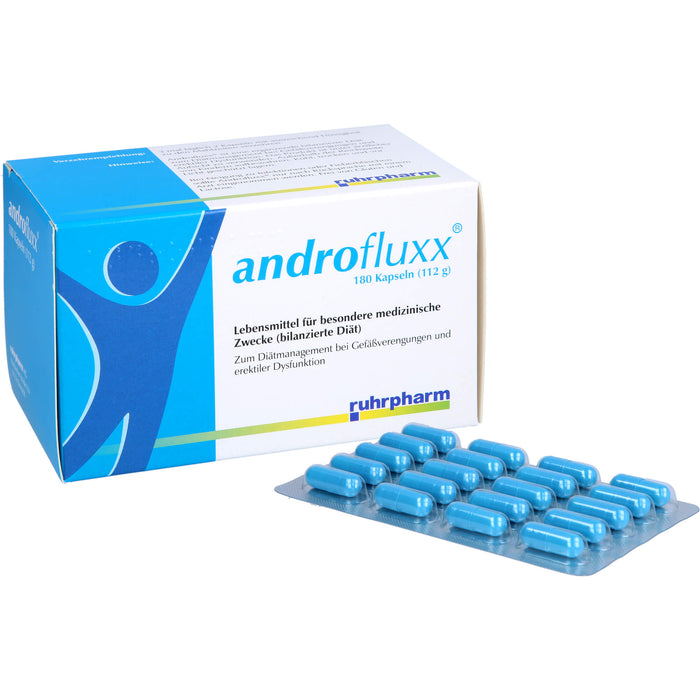 Androfluxx Kapseln bei Gefäßverengungen und erektiler Dysfunktion, 180 pc Capsules