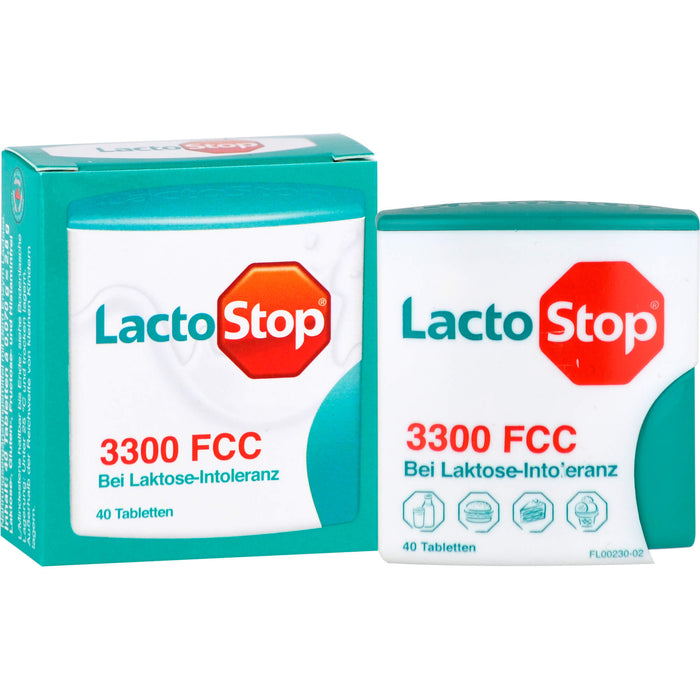 LactoStop 3300 FCC bei Lactose-Intoleranz Tabletten, 40 pcs. Tablets