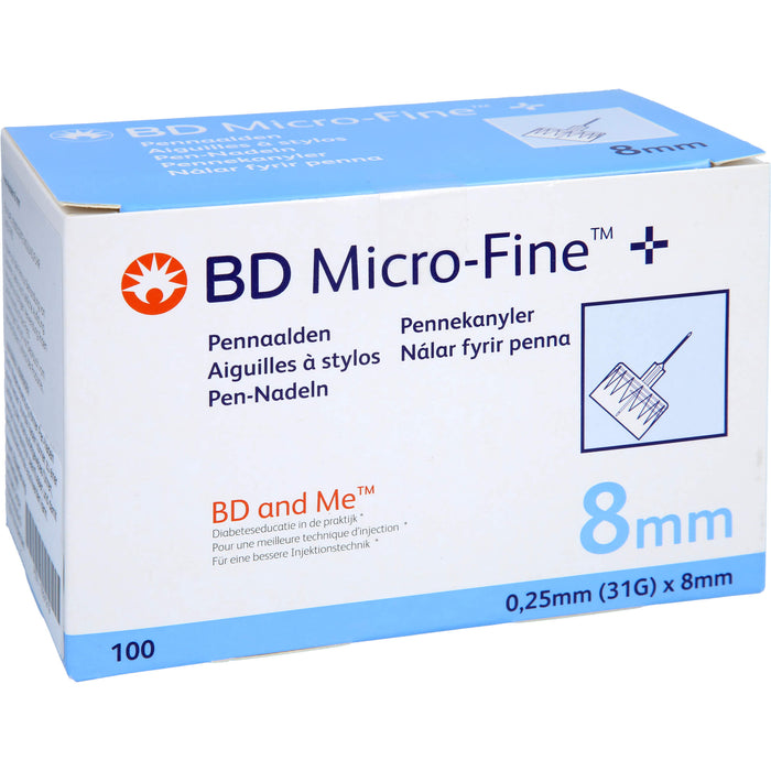 B-D Micro Fine+8 Nadeln 0,25x8mm, 100 St KAN