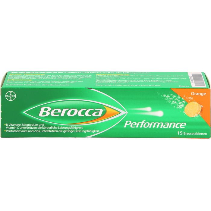 Berocca Performance Orange Brausetabletten, 15 pc Tablettes