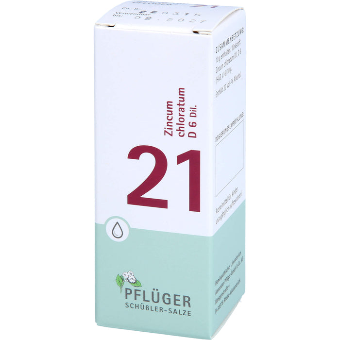 Biochemie Nr.21 Zincum chloratum D6 Pflüger Dil., 30 ml TRO