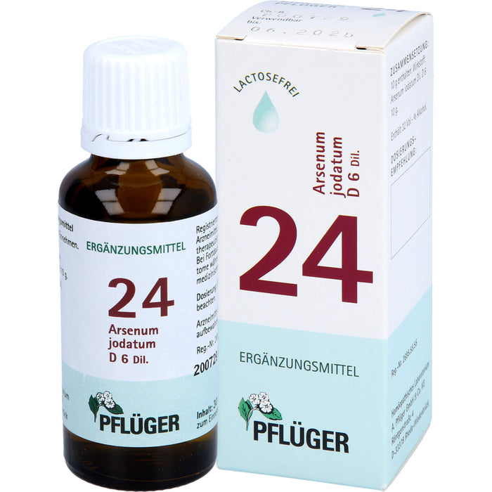 PFLÜGER Biochemie 24 Arsenum jodatum D6 Dilution, 30 ml Lösung