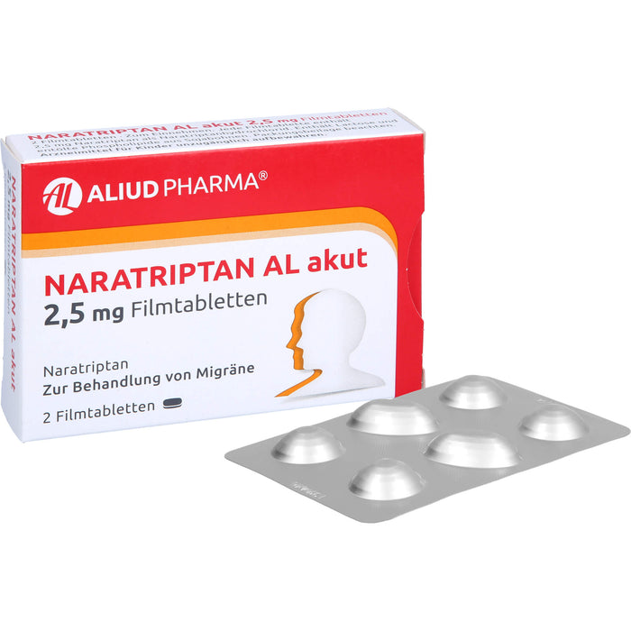 Naratriptan AL akut 2,5 mg Filmtabletten, 2 pc Tablettes