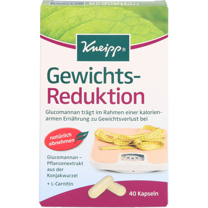 Kneipp Gewichts-Reduktion Kapseln mit Konjak-Glucomannan, 40 pcs. Capsules