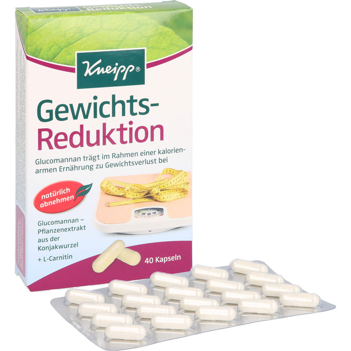 Kneipp Gewichts-Reduktion Kapseln mit Konjak-Glucomannan, 40 pc Capsules