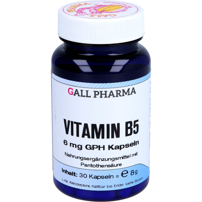 GALL PHARMA Vitamin B5 6 mg GPH Kapseln, 30 pc Capsules