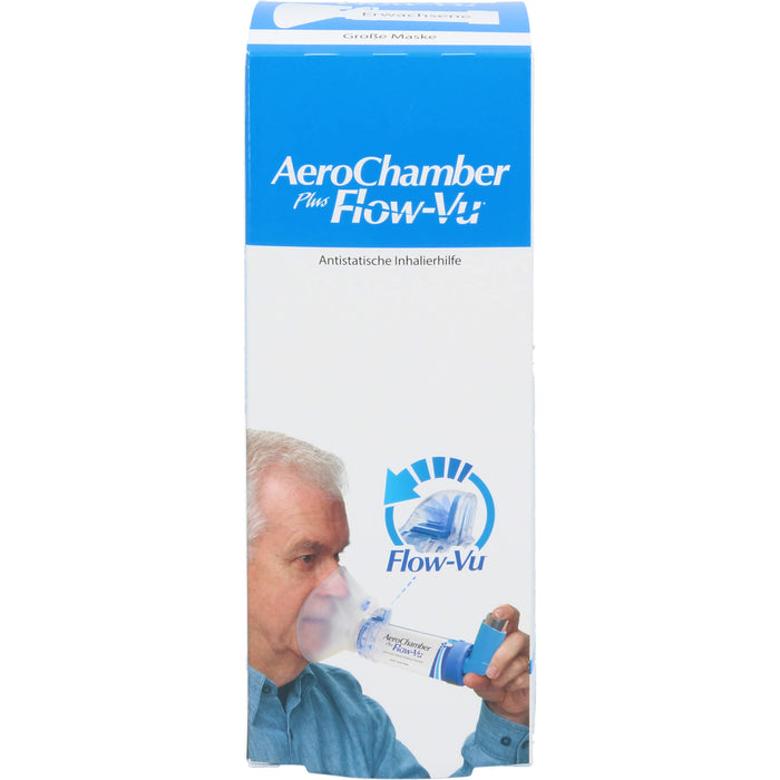 AeroChamber plus Flow-Vu mit Maske für Erwachsene und Kinder ab 5 Jahren, 1 pc Aide à l'inhalation