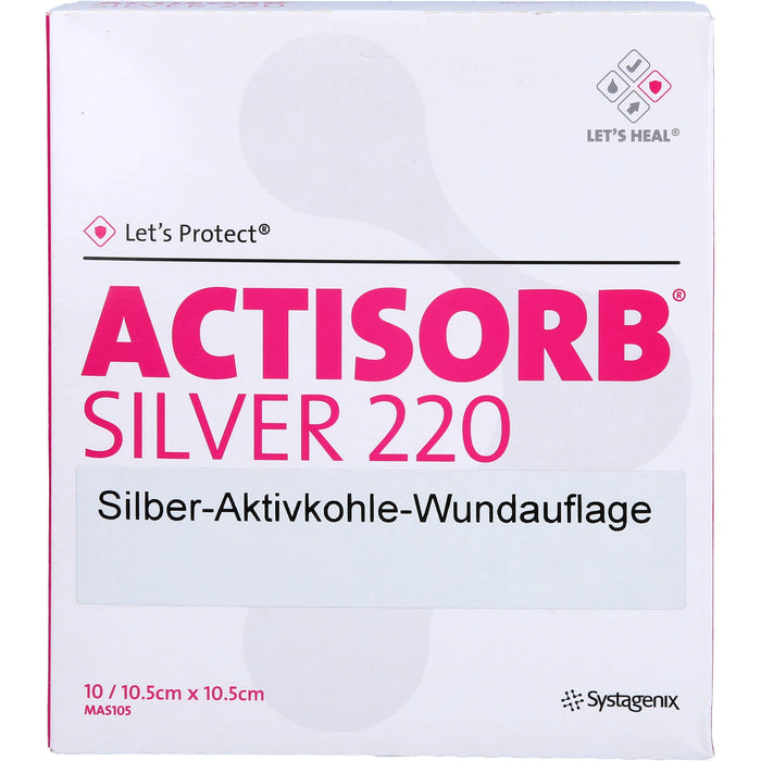 ACTISORB 220 Silver 10,5x10,5cm steril Kompressen, 10 St KOM