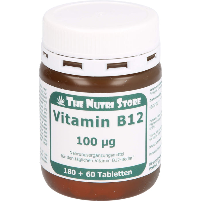 The Nutri Store Vitamin B12 100 µg Tabletten, 180 pc Tablettes