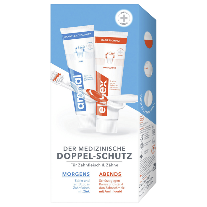 aronal und elmex Doppelschutz Zahnpasta, 150 ml Dentifrice