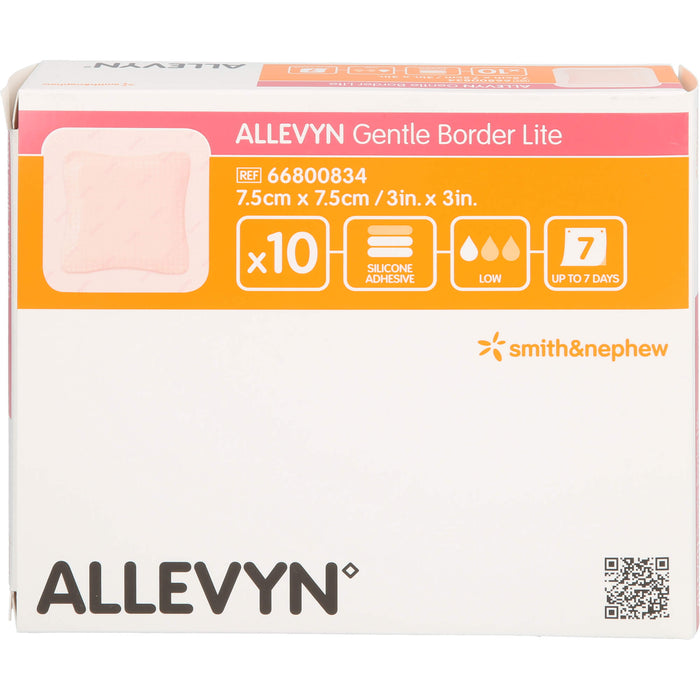 Allevyn Gentle Border Lite 7,5x7,5cm, 10 St VER