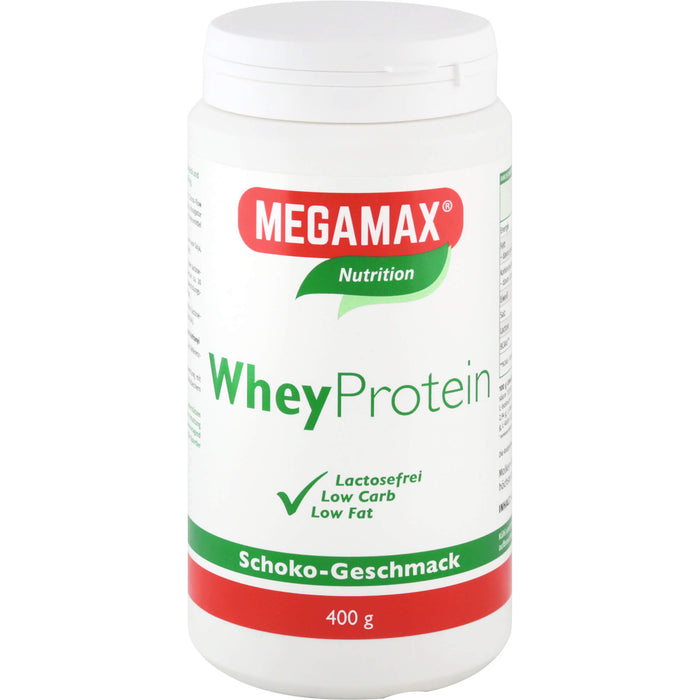 MEGAMAX Basic & Active Whey Protein Molkeneiweiß Pulver Schoko-Geschmack, 400 g Powder