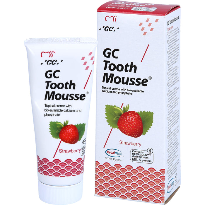 GC Tooth Mousse Erdbeere Creme, 40 g Dentifrice