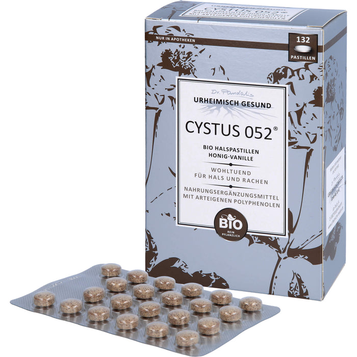 Dr. Pandalis CYSTUS 052 Bio Halspastillen Honig-Vanille, 132 St. Pastillen