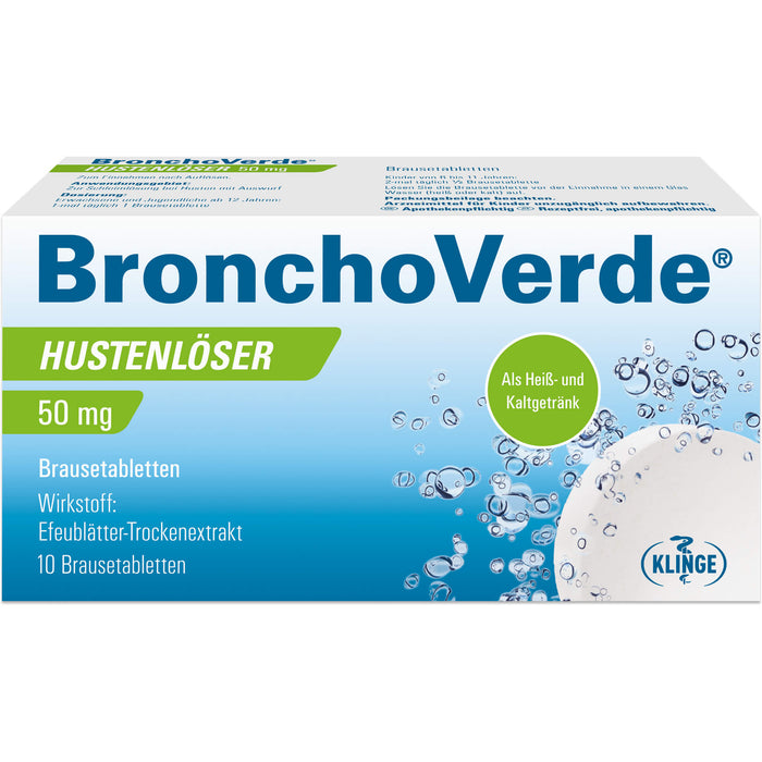 BronchoVerde Hustenlöser 50 mg Brausetabletten, 10 St. Tabletten