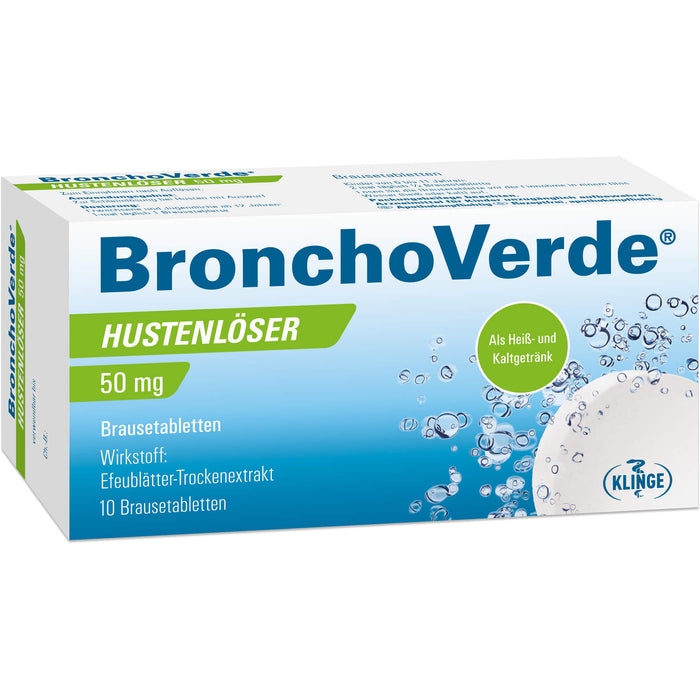 BronchoVerde Hustenlöser 50 mg Brausetabletten, 10 pc Tablettes