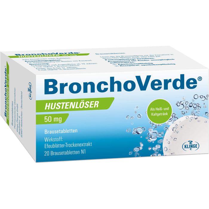 BronchoVerde Hustenlöser 50 mg Brausetabletten, 20 pc Tablettes