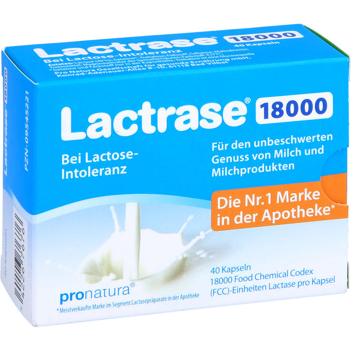 Lactrase 18000 bei Lactose-Intoleranz Kapseln, 40 pc Capsules