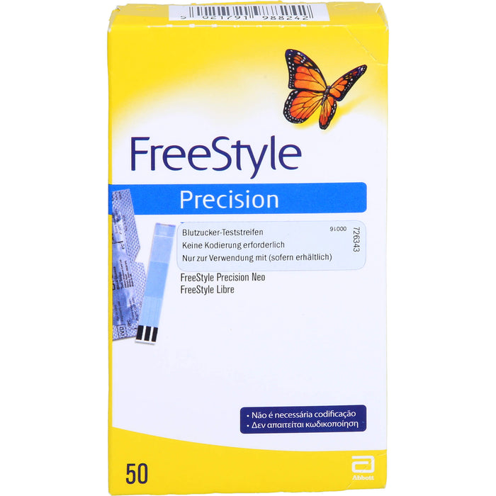 Freestyle Precision Emra Blutzucker-Teststreifen ohne Codieren, 50 St TTR