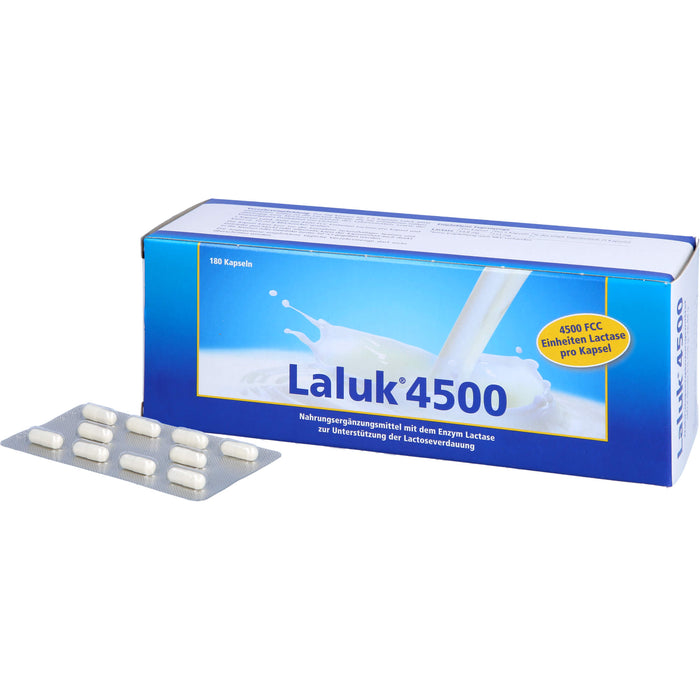 Laluk 4500 Kapseln zur Unterstützung der Lactoseverdauung, 180 pcs. Capsules