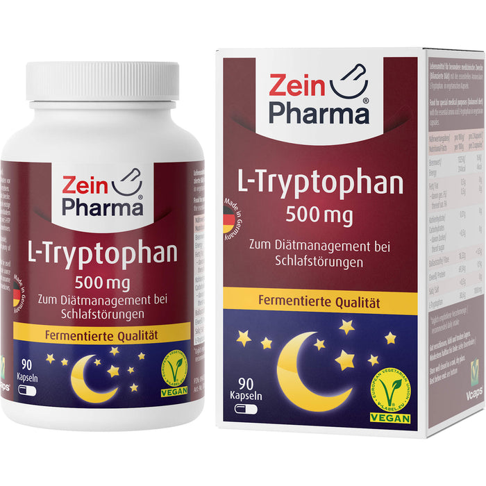 ZeinPharma L-Tryptophan 500 mg Kapseln bei Schlafstörungen, 90 pcs. Capsules