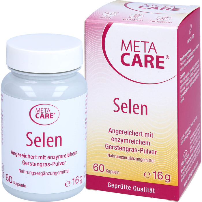 Meta Care Selen+ Kapseln zum Beitrag einer normalen Funktion des Immunsystems & der Schilddrüse, 60 pcs. Capsules