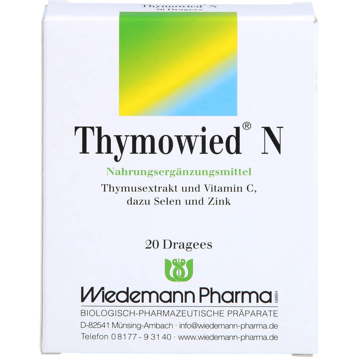 Thymowied N Dragees Thymusextrakt und Vitamin C, Selen und Zink, 20 pcs. Tablets