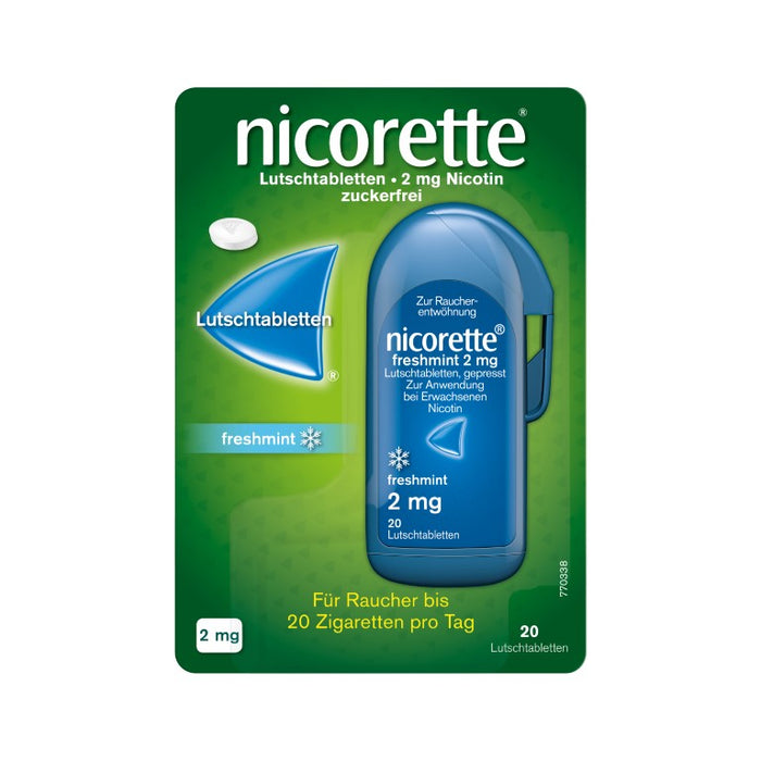 nicorette Freshmint 2 mg Lutschtabletten, 20 St. Tabletten