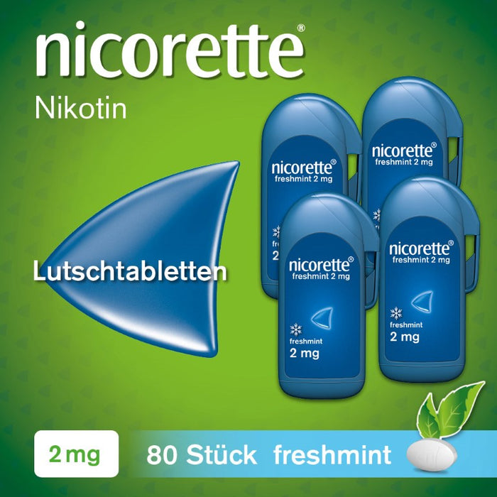 nicorette freshmint 2 mg Lutschtabletten, 80 pc Tablettes