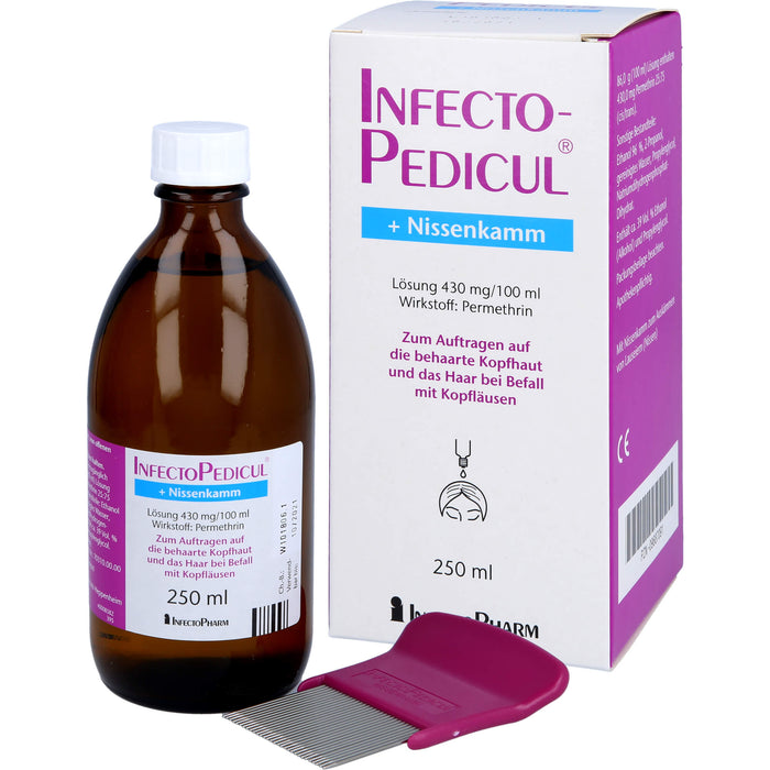 INFECTOPEDICUL Lösung + Nissenkamm bei Kopfläusen, 250 ml Solution