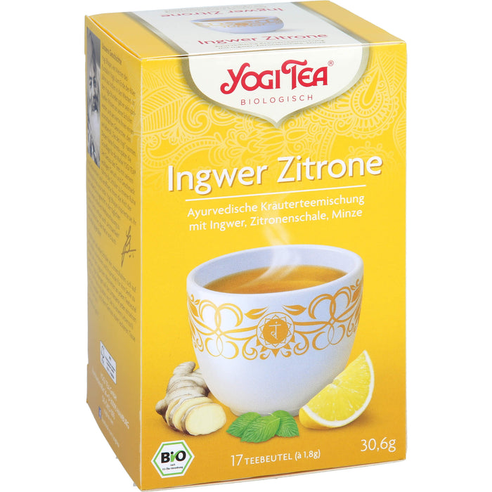 YOGI TEA Ingwer Zitrone ayurvedische Kräuterteemischung, 17 pcs. Filter bag