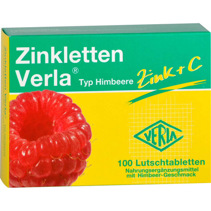 Zinkletten Verla Typ Himbeere Tabletten, 100 pc Tablettes