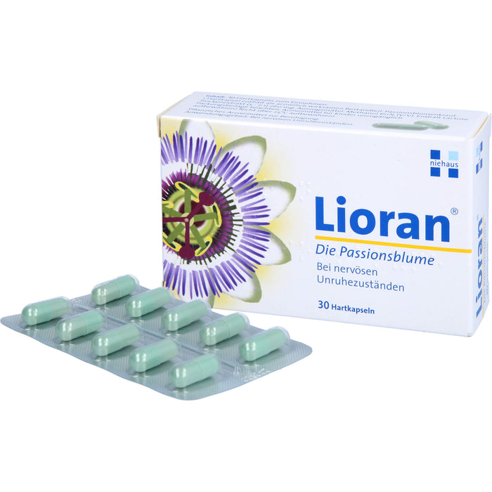 Lioran die Passionsblume Hartkapsseln bei nervösen Unruhezuständen, 30 pcs. Capsules