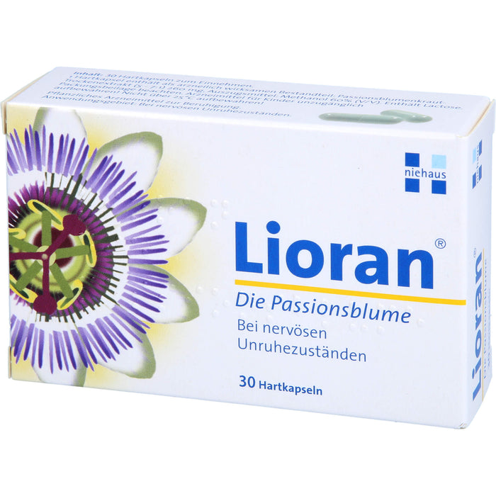 Lioran die Passionsblume Hartkapsseln bei nervösen Unruhezuständen, 30 pcs. Capsules