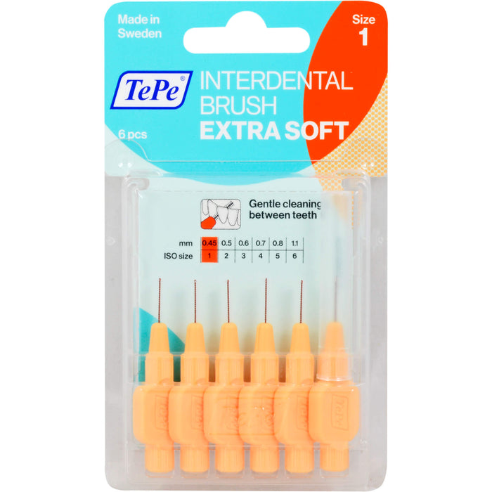 TePe Interdentalbürsten extra soft Size 1, 5 pcs. Interdental brushes