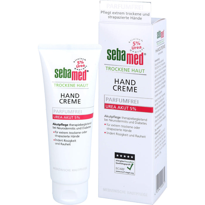 sebamed Trockene Haut Parfumfrei Handcreme Urea 5%, 75 ml Cream