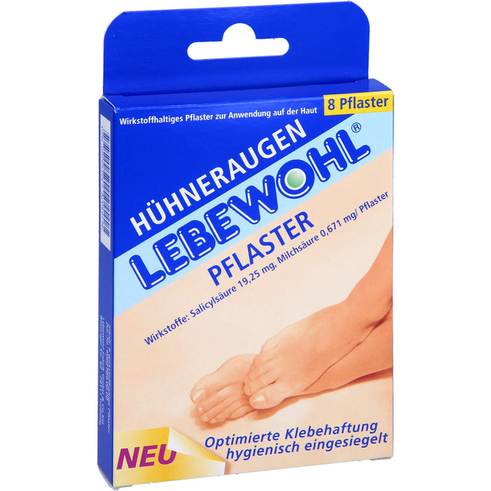 Lebewohl Huehneraugenpfl. normal Pfl., 8 pc Pansement