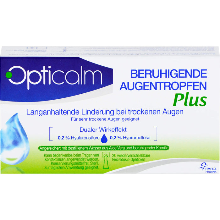 Opticalm Beruhigende Augentropfen Plus, 20 pc Solution