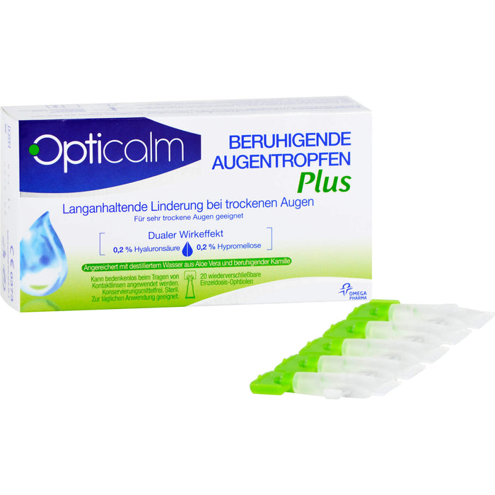 Opticalm Beruhigende Augentropfen Plus, 20 St. Lösung