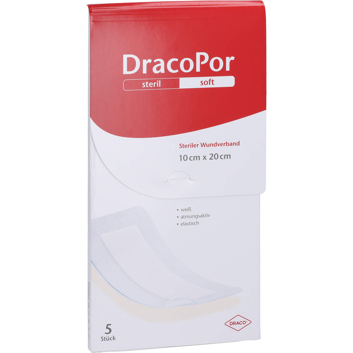 DRACOPOR Wundverband 20 cm x 10 cm steril, 5 pcs. Wound dressings