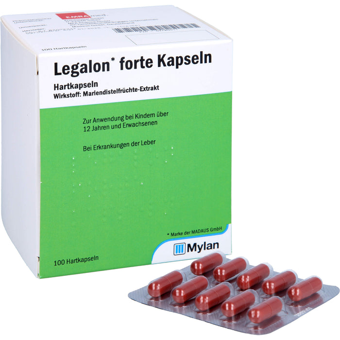 MADAUS Legalon forte Kapseln bei Erkrankungen der Leber, 100 pcs. Capsules