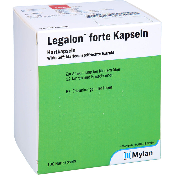 MADAUS Legalon forte Kapseln bei Erkrankungen der Leber, 100 pcs. Capsules