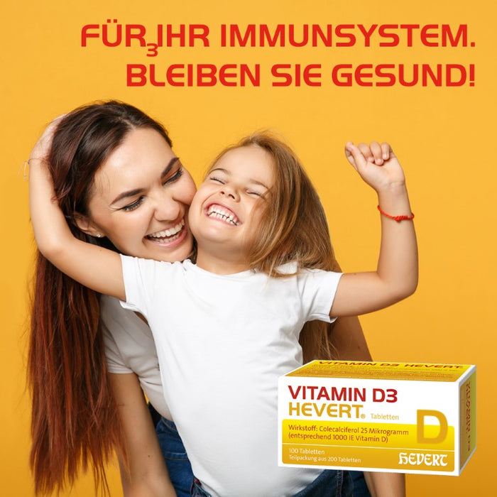 Vitamin D3 Hevert 1000 I.E. Tabletten, 200 pc Tablettes