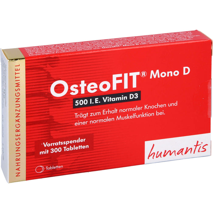 OsteoFIT Mono D Tabletten trägt zum Erhalt normaler Knochen und einer normalen Muskelfunktion bei, 300 pc Tablettes